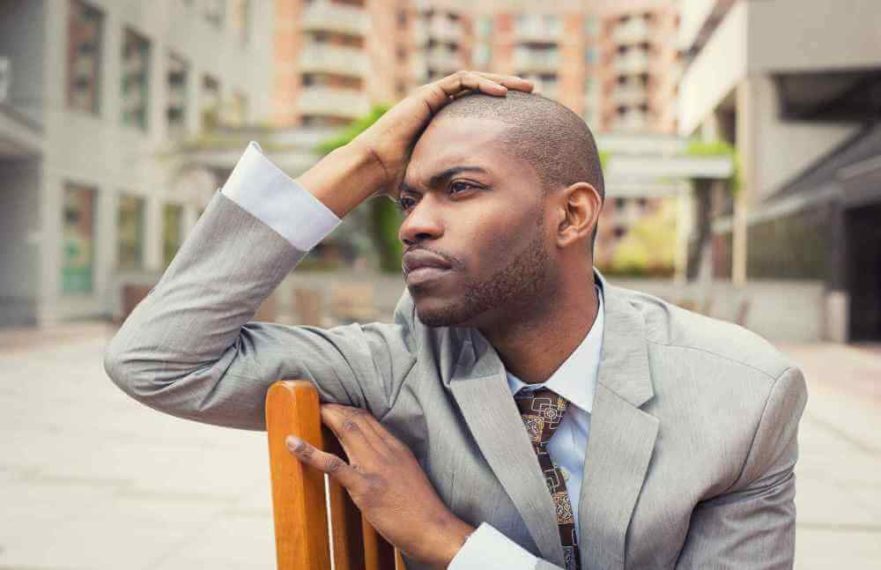 Stressed businessman - quit your job