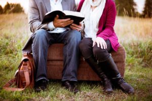 Couple reading Bible together - spiritual growth